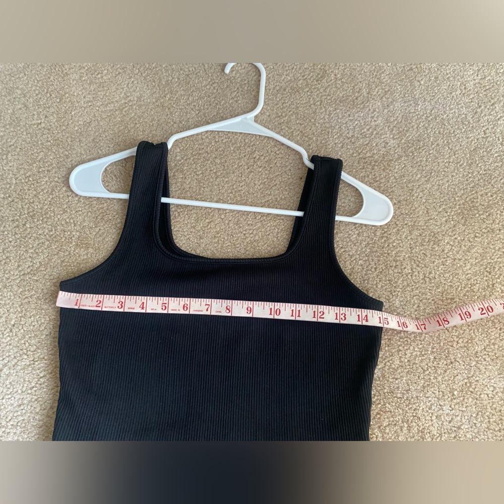 Wild Fable Black Ribbed Crop basic Tank Top - Picture 8 of 10